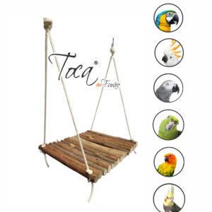 Balanço rústico com alças de algodão