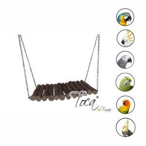 Balanço rústico com alças de correntes